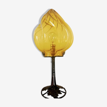 Lampe art déco floral 1940