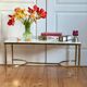 French neoclassical coffee table in brass and marble, circa 1960-70.