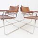 Matteo Grassi MG5 set of 4 leather cantilever chairs