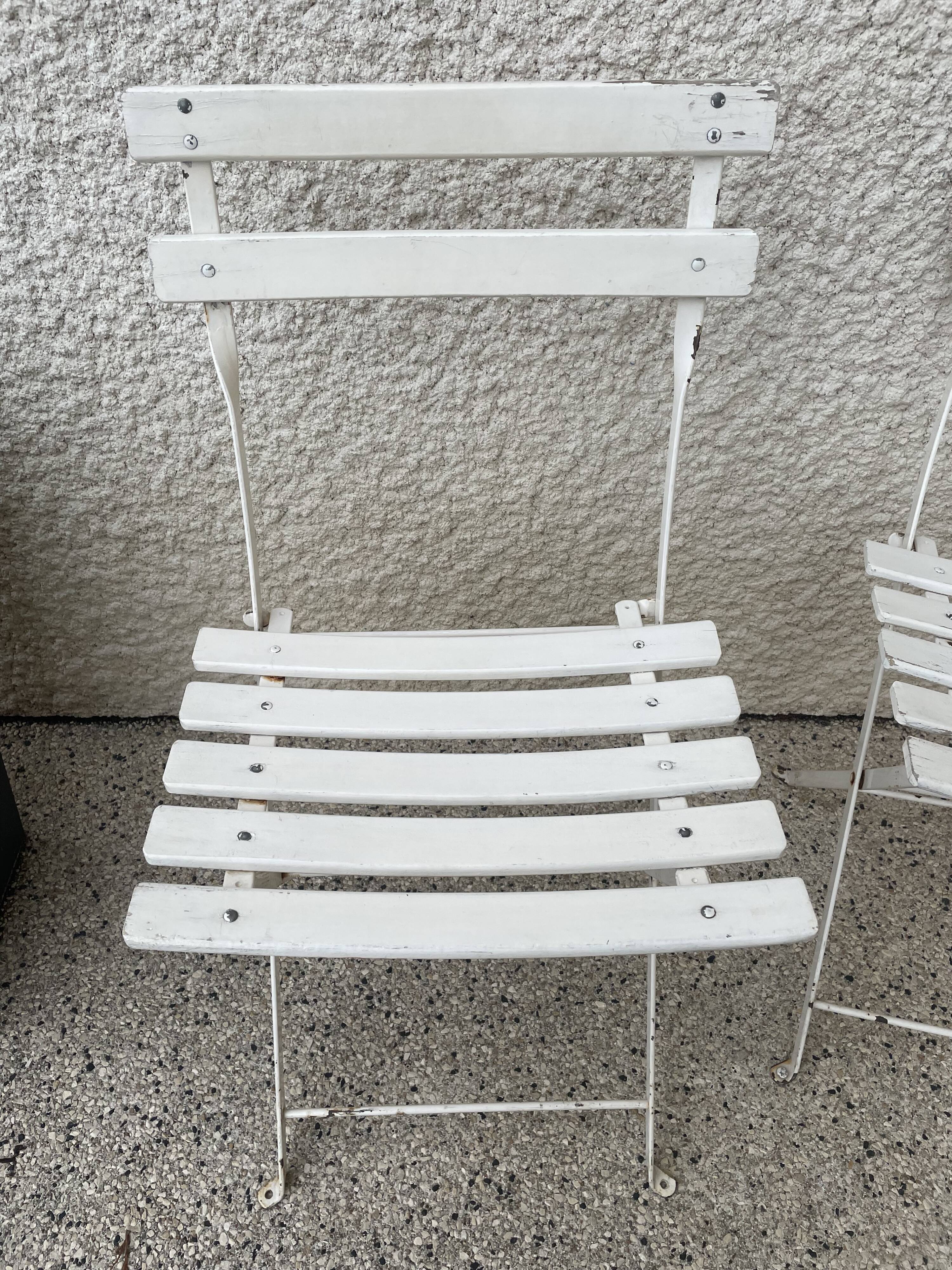 Pair of vintage folding chairs