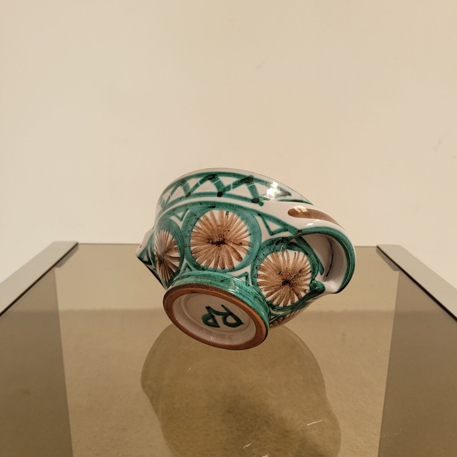 Ceramic bowl with Robert Picault ears, signed