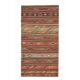 1970s Vintage Turkish Hand-Knotted Wool Cotton Red Runner Rug 117x227