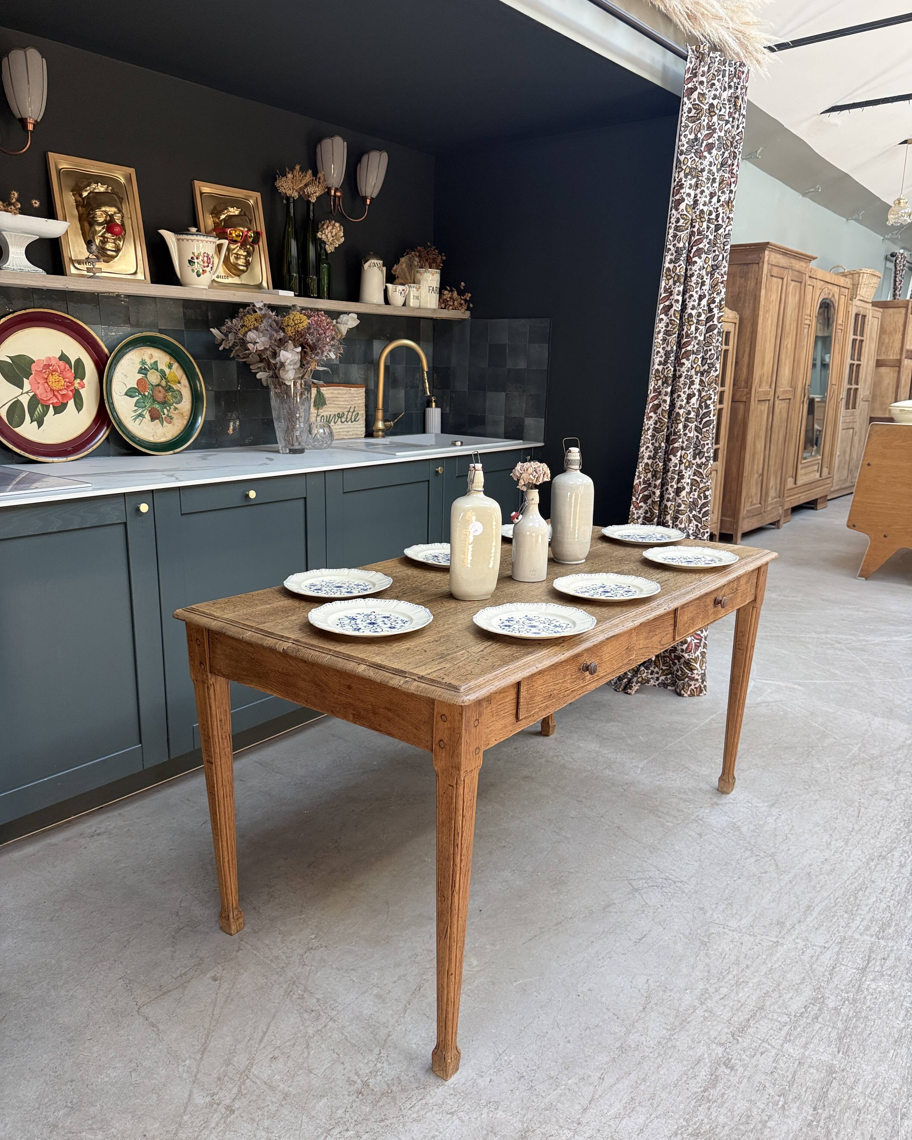 Oak farmhouse table