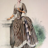 Fashion engraving "Dolorés" circa 1890