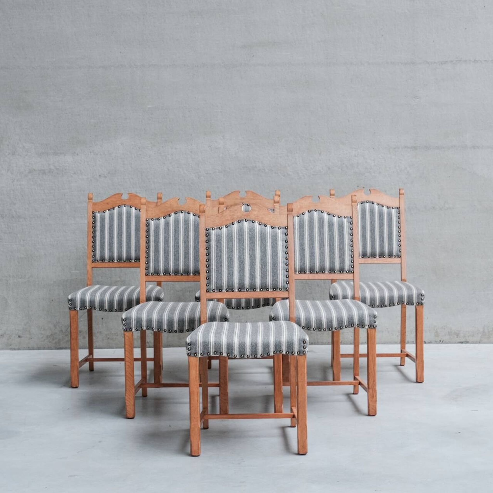 Set of Six Mid-Century Danish Oak Dining Chairs
