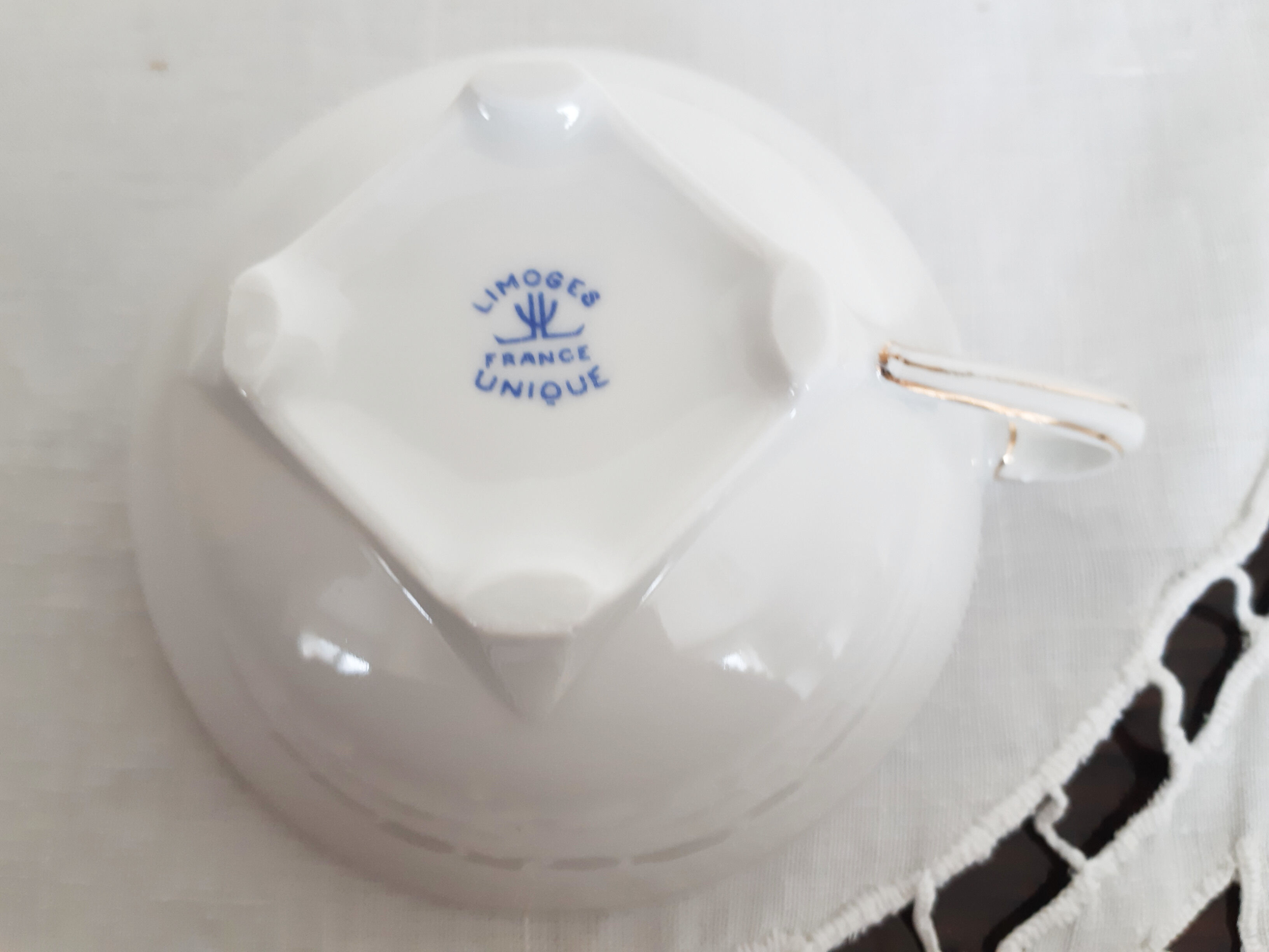 Limoges porcelain standing tea cups