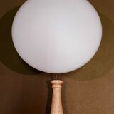 Wall light solid wood and Scandinavian opaline Design.