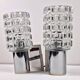 Pair of vintage 70s glass wall lamps by Targetti Sankey