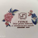 Set of 8 flat plates Sarreguemines model Vence
