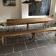 Pair of old farm benches 3 meters