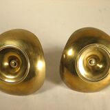 Pair of brass candle holders