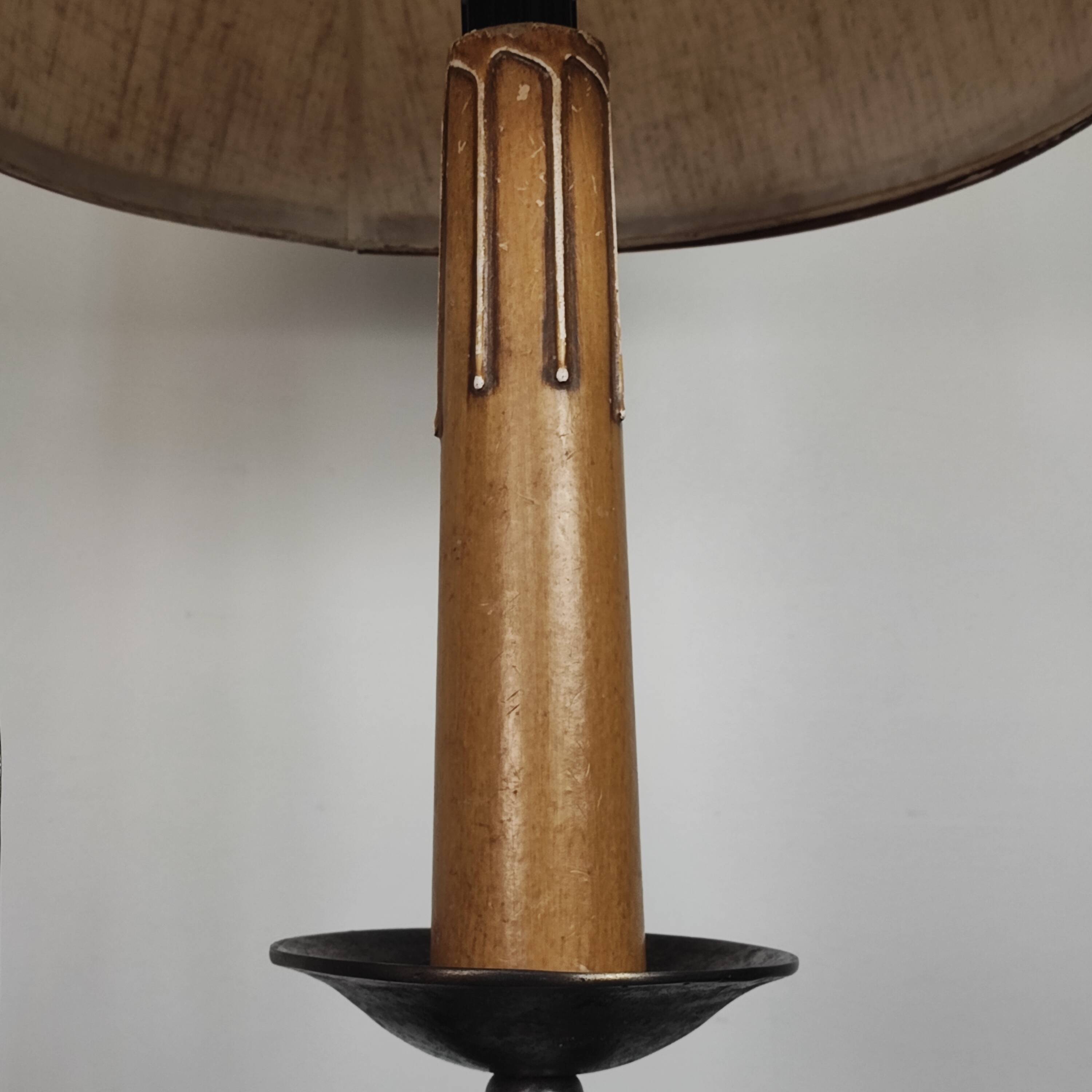 Wrought iron floor lamp Jean-Pierre Ryckaert