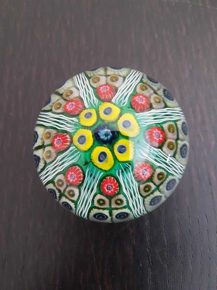 Boule de sulfure presse-papiers ancienne, accessoires bureau ou collections