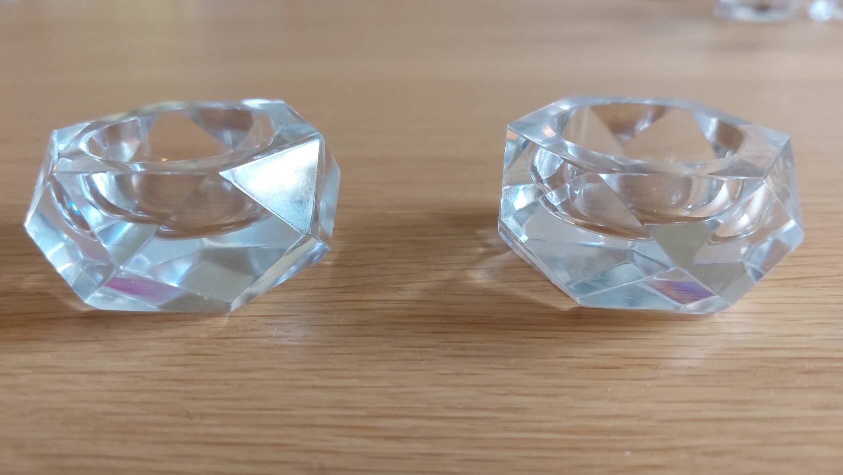 Paire de salières en cristal de Baccarat