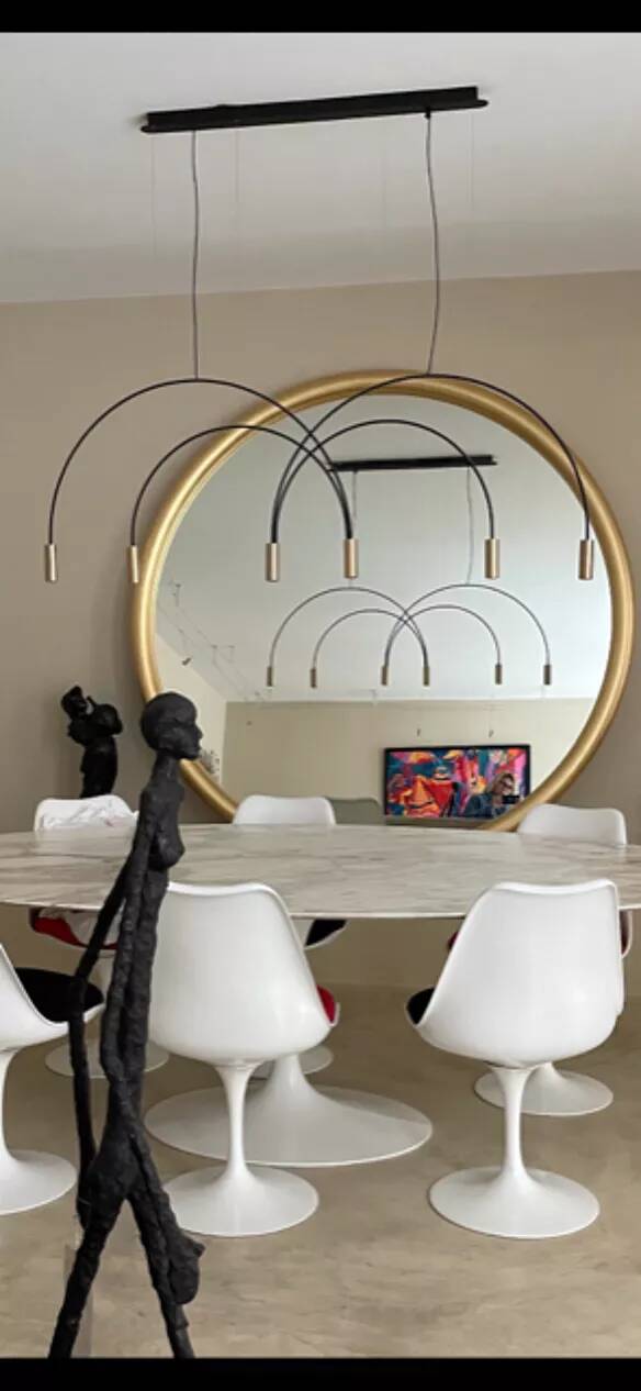 Pendant lamp with metal body and integrated dimmable LED