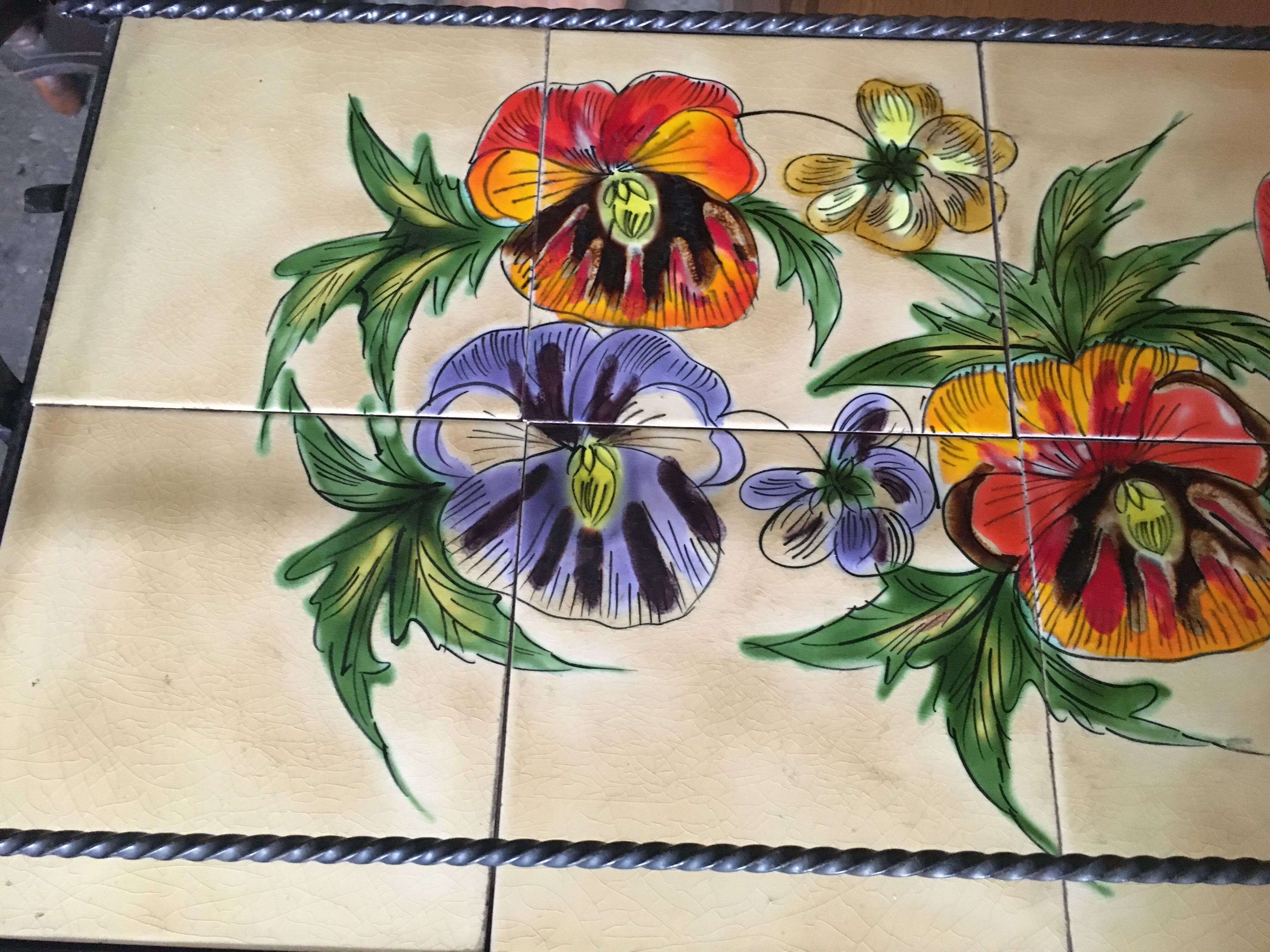 Dessert bar Vallauris ceramic and wrought iron