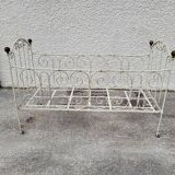 Small 2-tier metal and wooden stand 1960