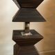 Wood and chrome design floor lamp