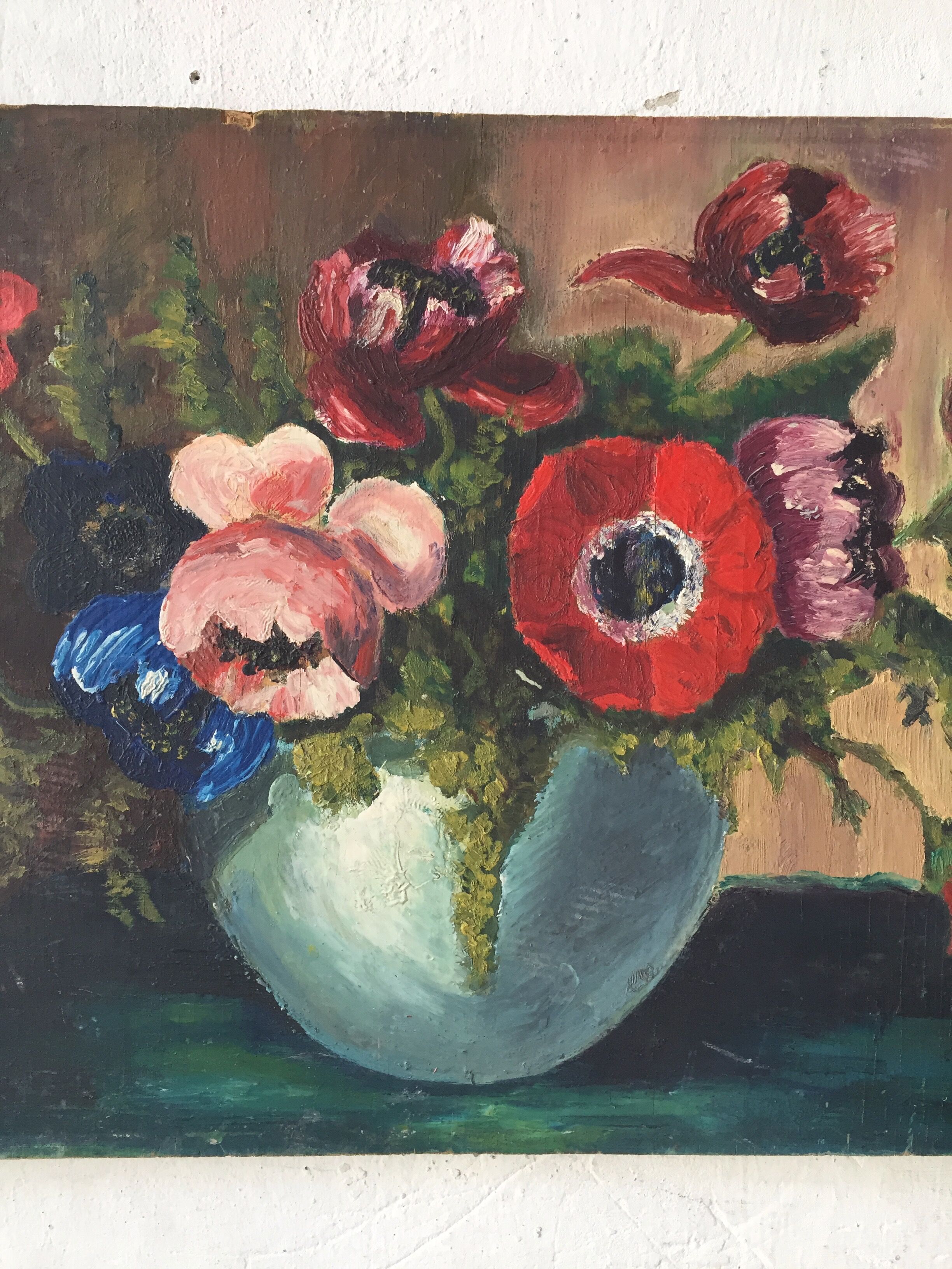 Oil painting flowers 61 x 39 cm