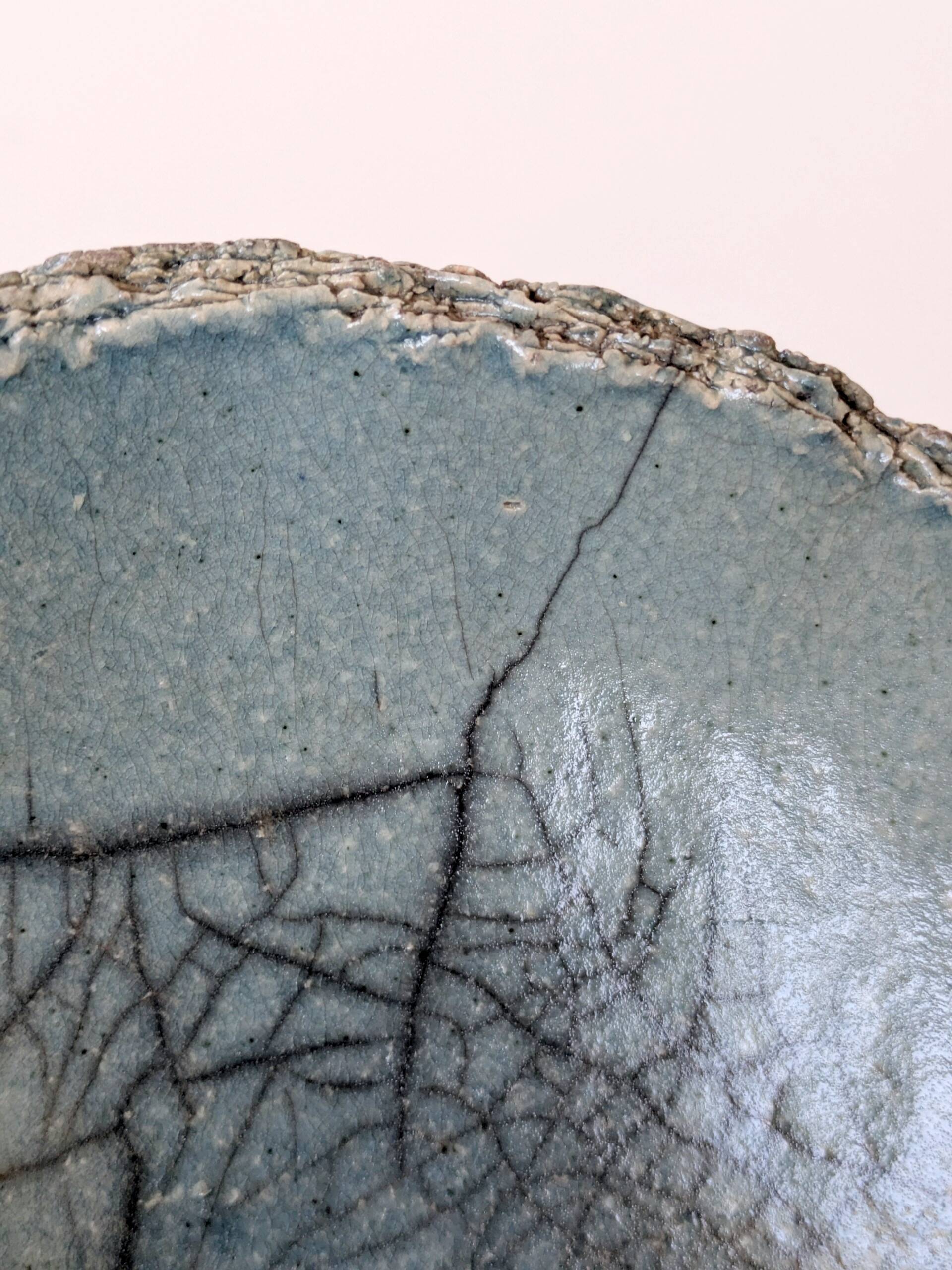 Vintage Raku ceramic bowl, handmade, signed, Japanese craftsmanship.