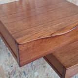 Pair of teak hanging bedside tables