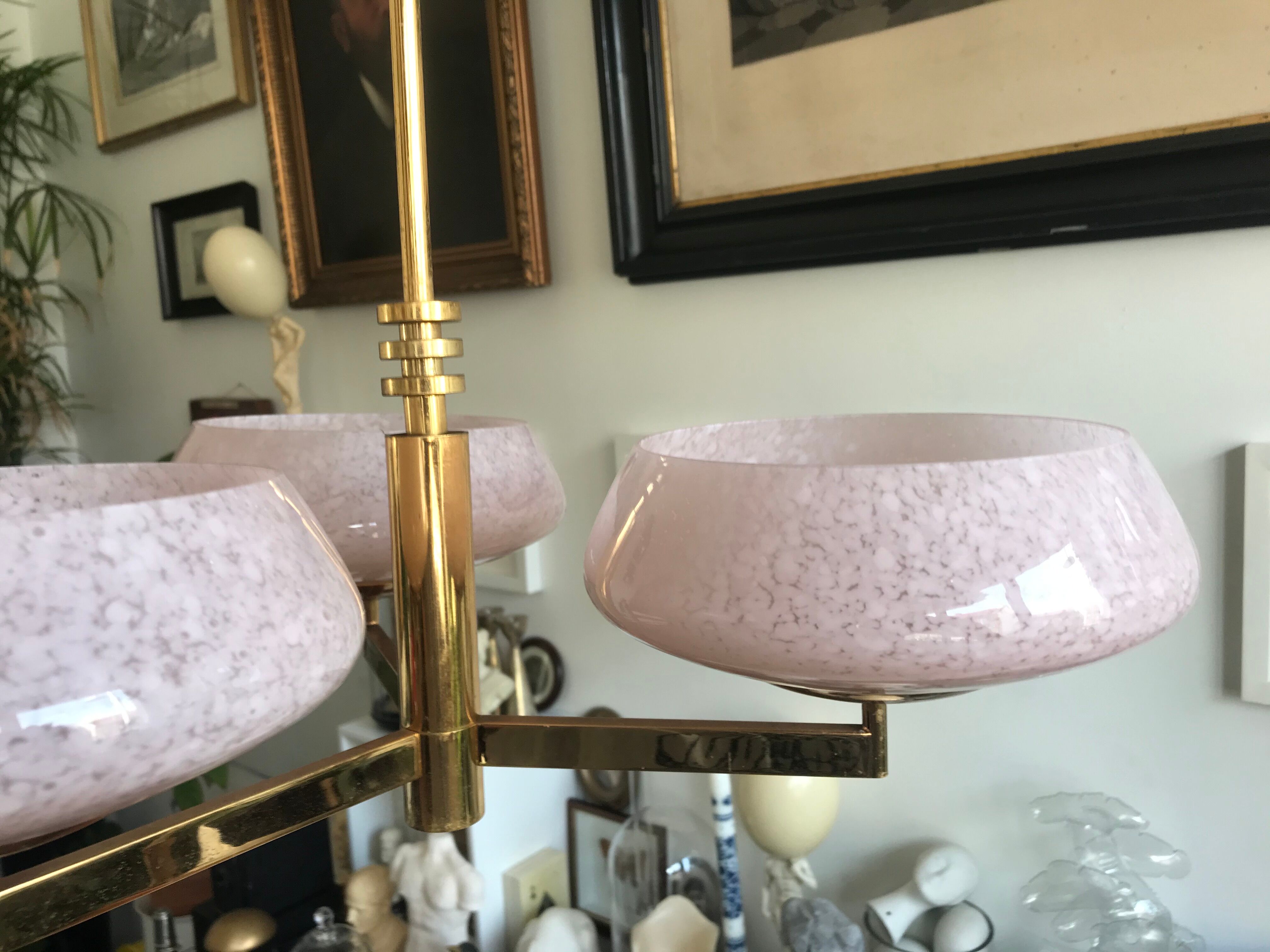 Golden chandelier by Maison Sciolari