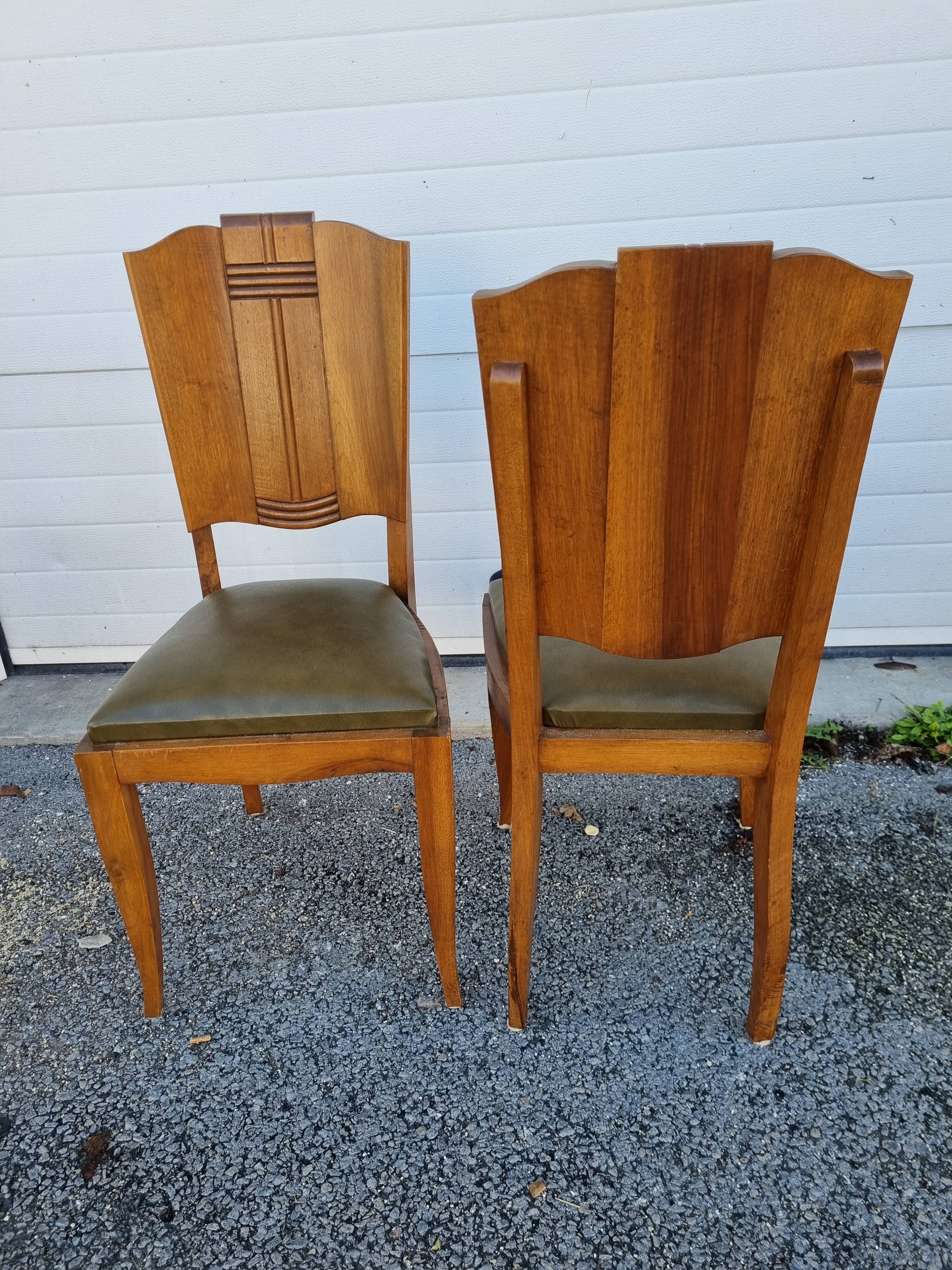 6 art deco chairs