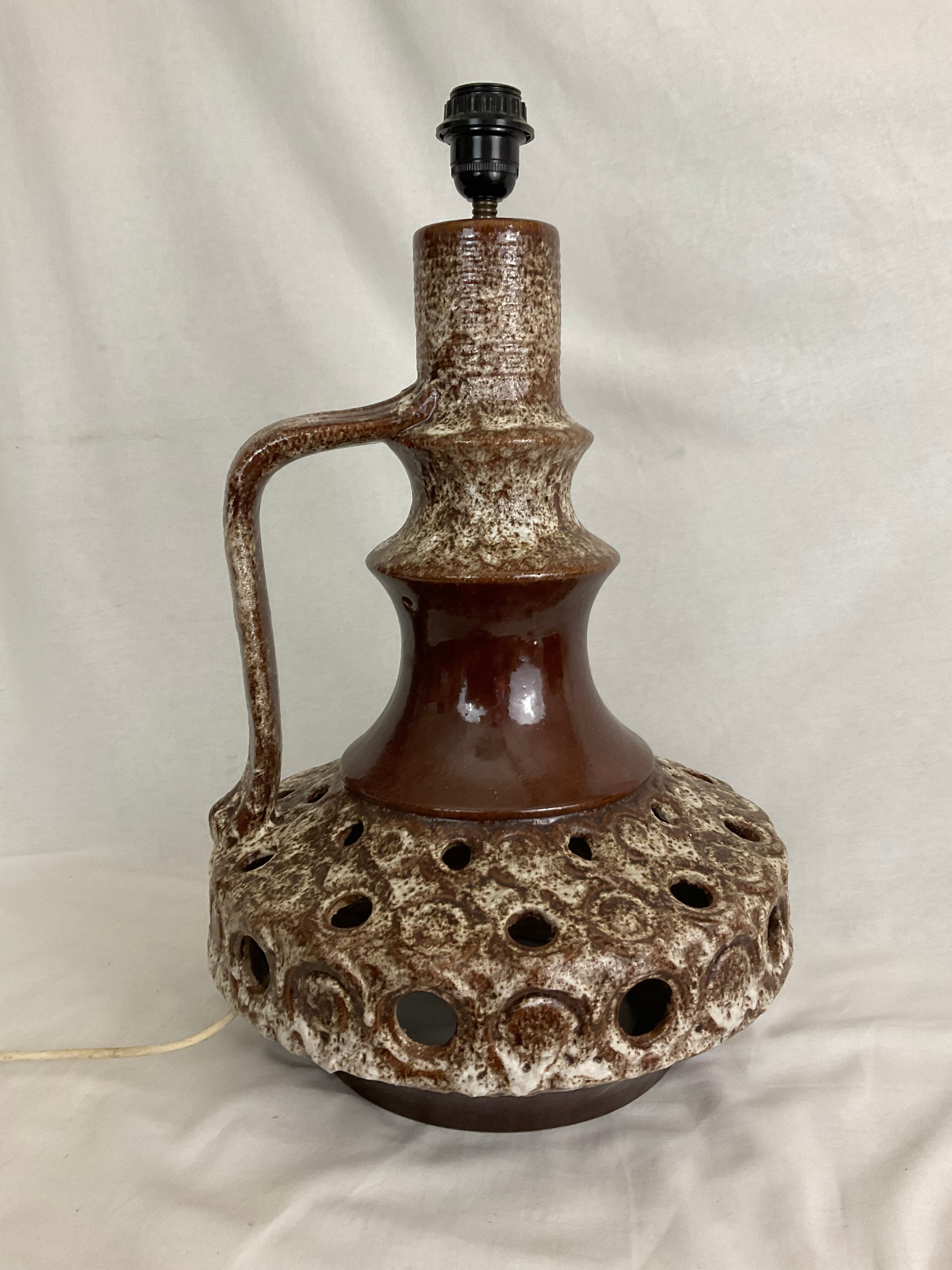 Floor table lamp Ceramic from the 60s 70s