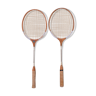 Pair of vintage badminton rackets