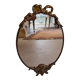 Classic Bronze and Brass Oval Mirror from the 1950s.