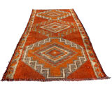 Traditional vintage kurdish herki rug