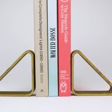 Carl Aubock III Paire de Serre-livres Triangulaires en Fer Doré 5443, Vienne/Autriche, Années 1970