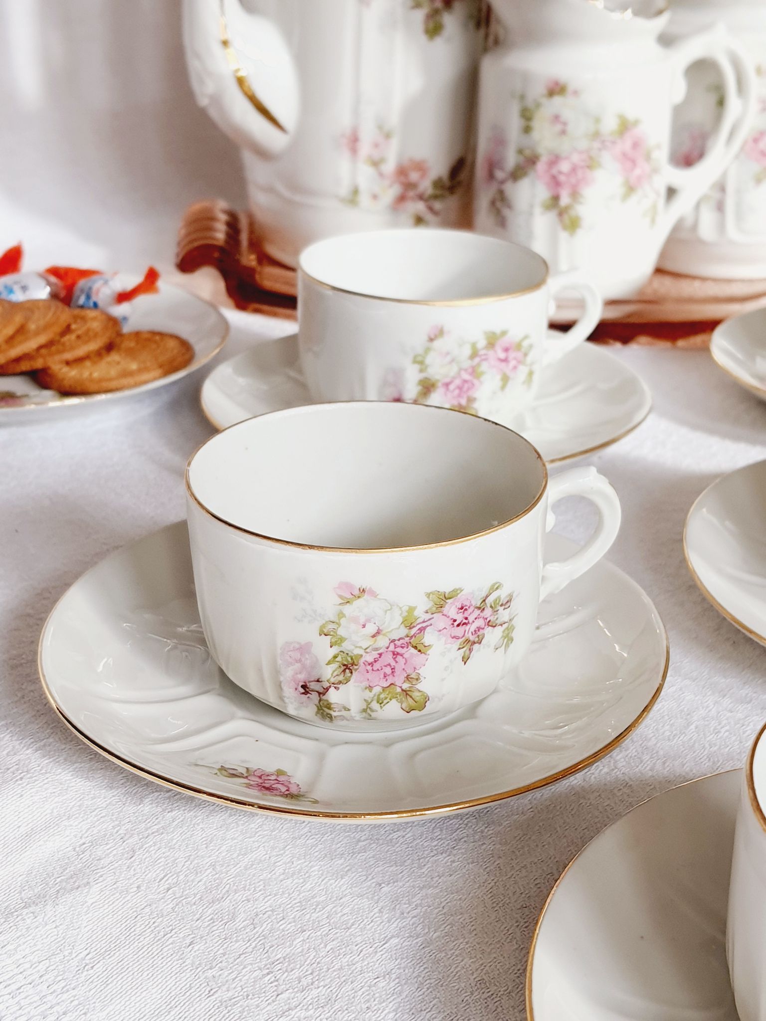 Tea service or coffee LV France antique porcelain