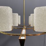 Pendant lamp 6 plastic shades 1960s