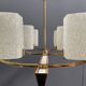 Pendant lamp 6 plastic shades 1960s