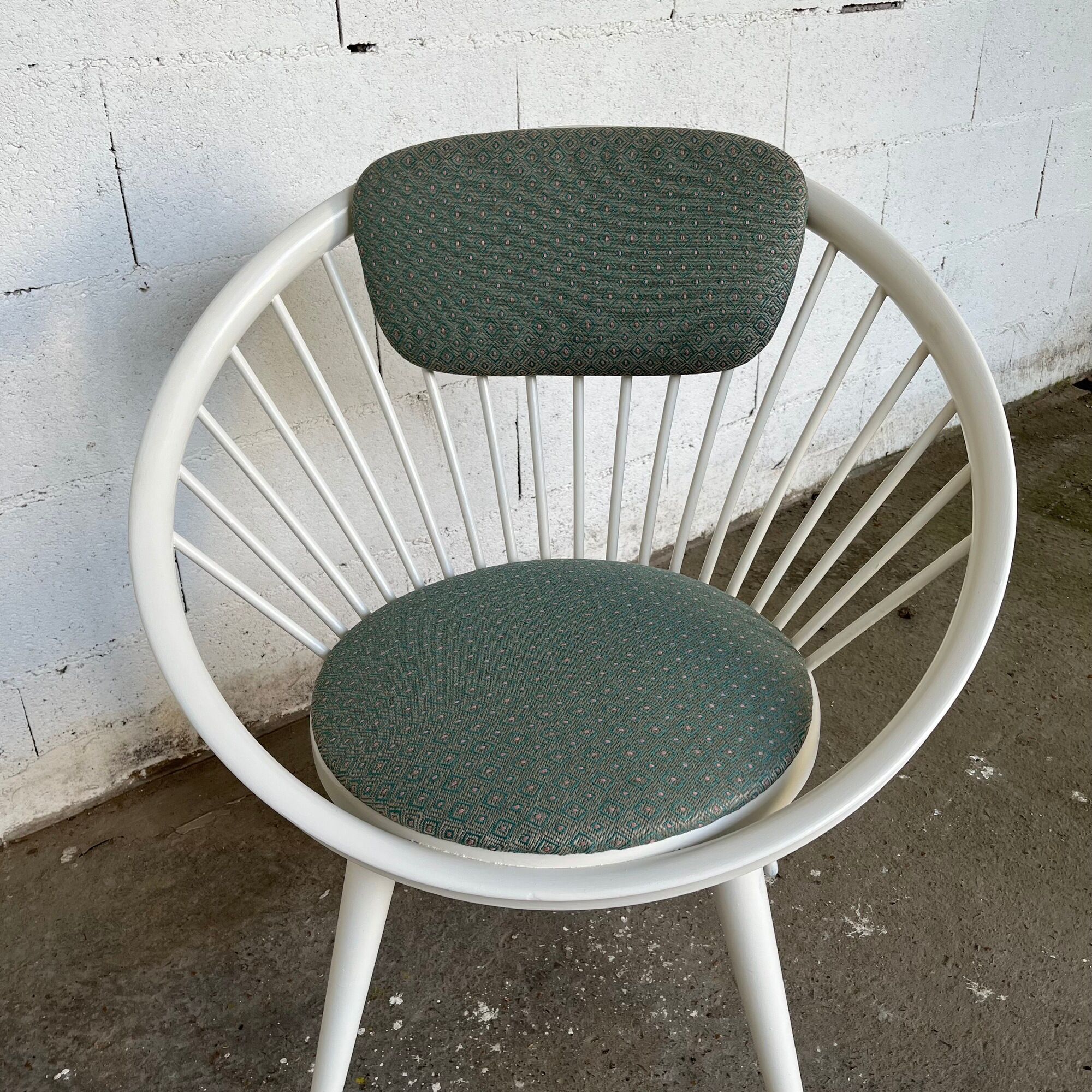 Pair of circle armchairs by Yngve Ekstrom for Swedese  1960