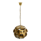 Beautiful floral-style spherical metal ceiling lamp, 1970s Regency design