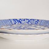 Set of 2 saucers, Lunéville lace, blue and gold, Blairs