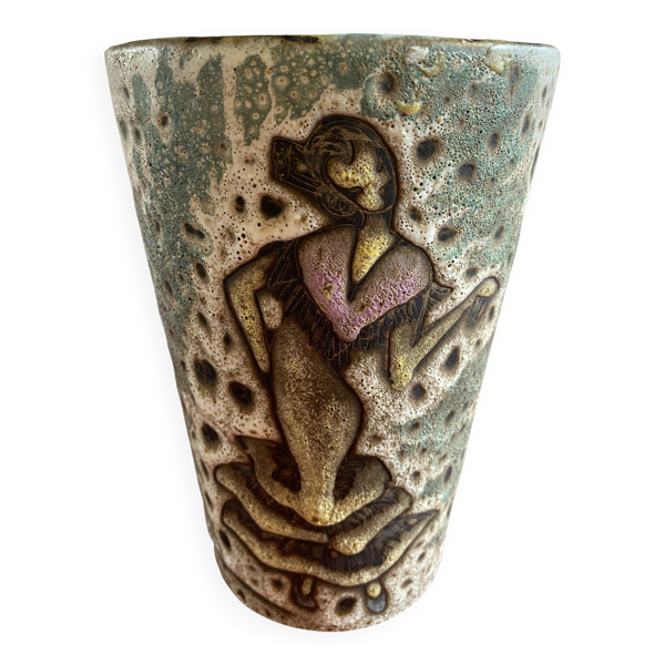 Vase Vallauris signé Huguette Besson