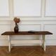 Vintage farmhouse bench made of solid wood