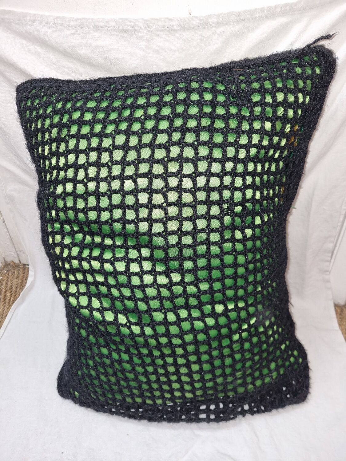 Vintage 70's crochet cushion