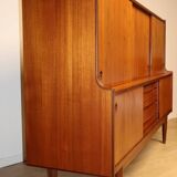Enfilade haute scandinave édition Samcom en teck, 1960