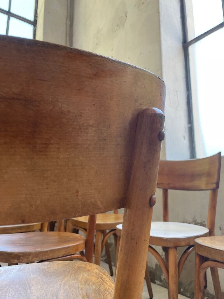 Set of 11 Baumann bistro chairs