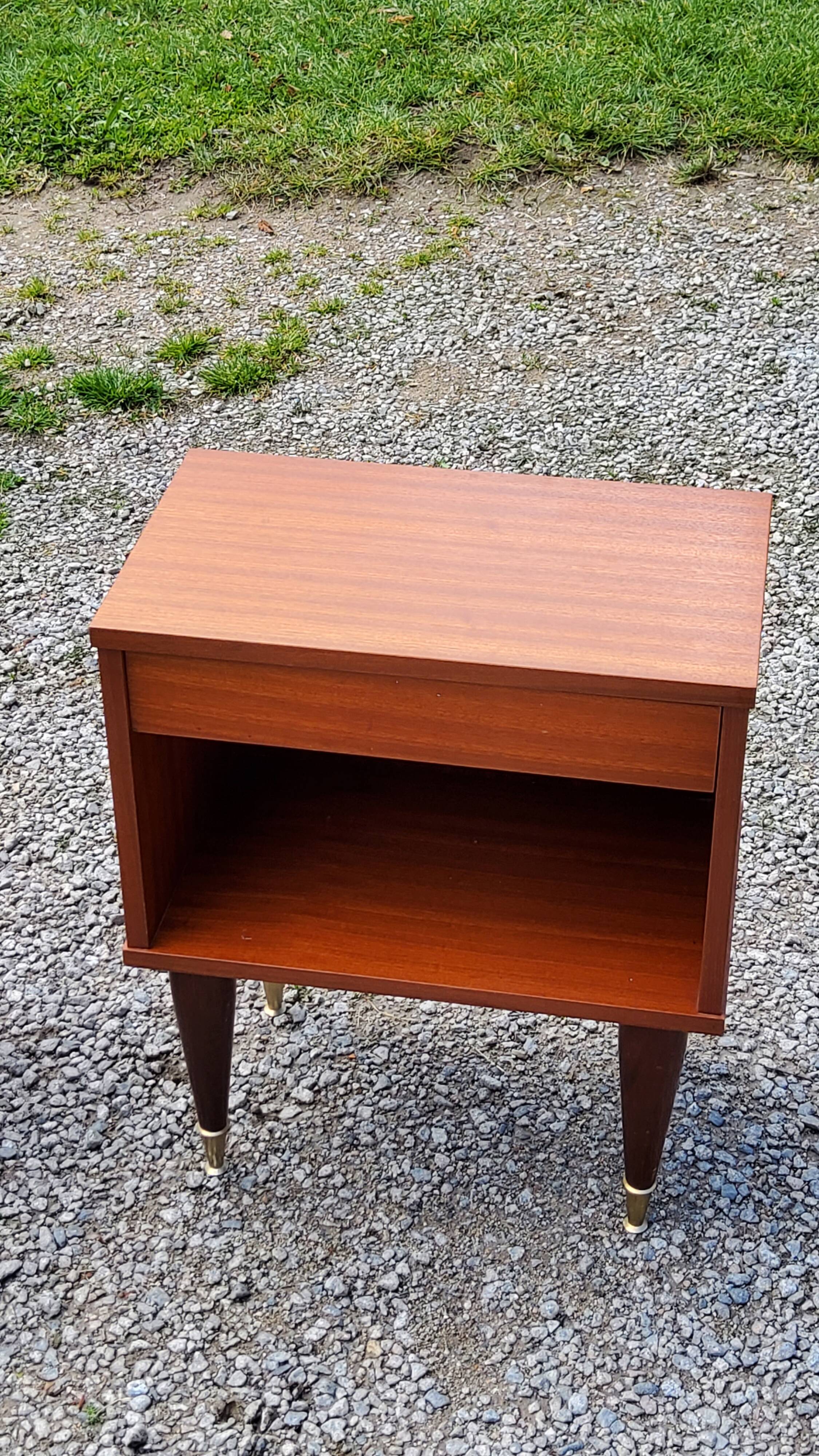Pair of vintage bedside tables from the 60s in Scandinavian style