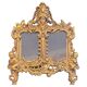 Paire de cadres en laiton doré rococo, cadres décoratifs antiques pour mur et table