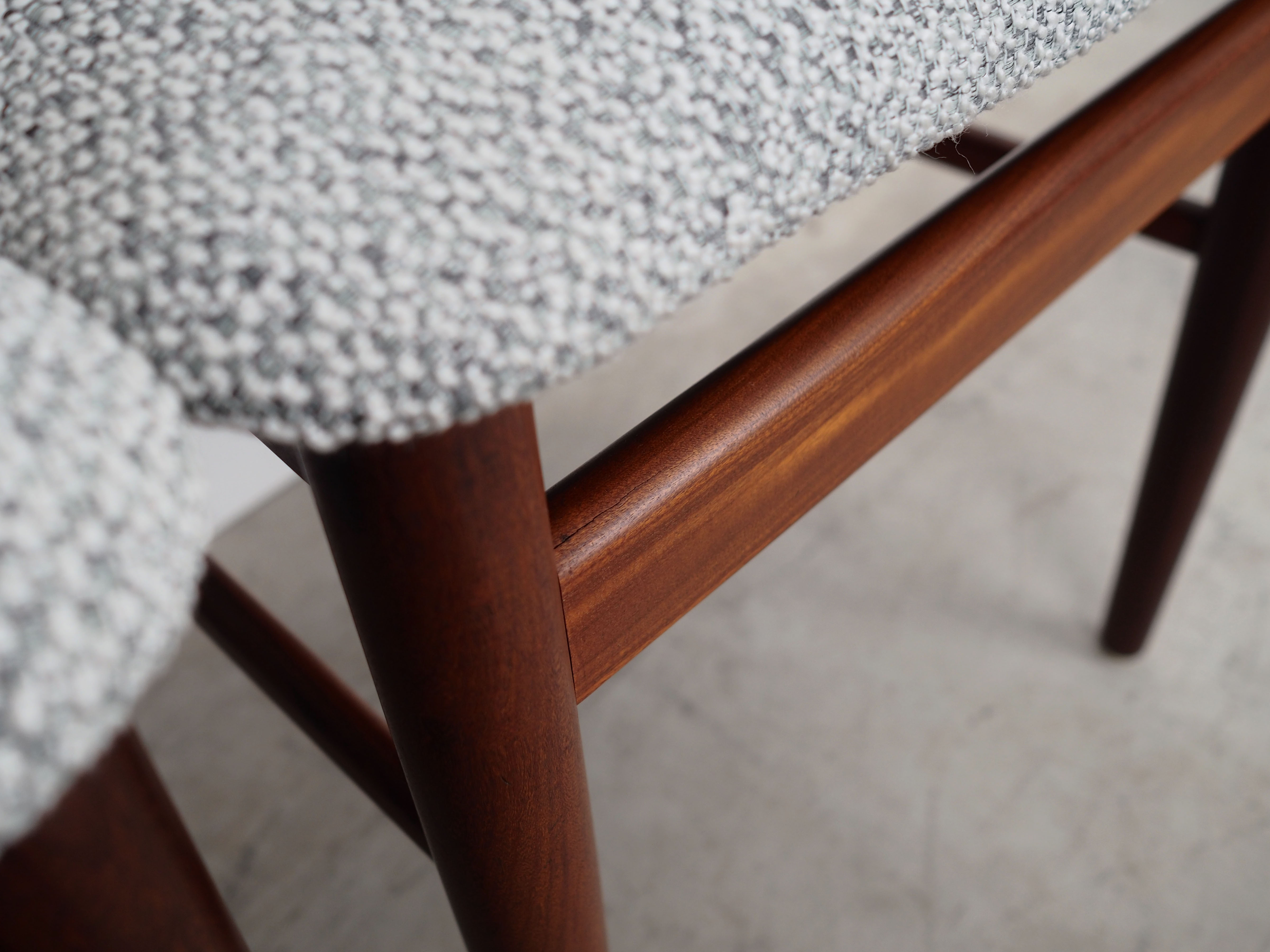 Set of three teak chairs, danish design, 1970s