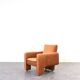 Vintage Italian Lounge Chair in Copper Velvet, 1970s.
