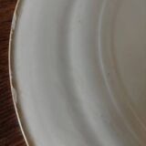 Set of eight flat plates, ironstone, Géon Rouard, Lille decoration, years.