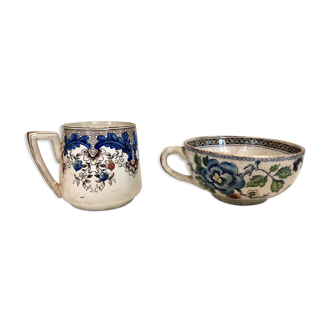 Creil and Montereau 19th century manufacture cups