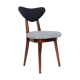Heart-shaped chair in light blue and dark blue denim, Europe, 1960s